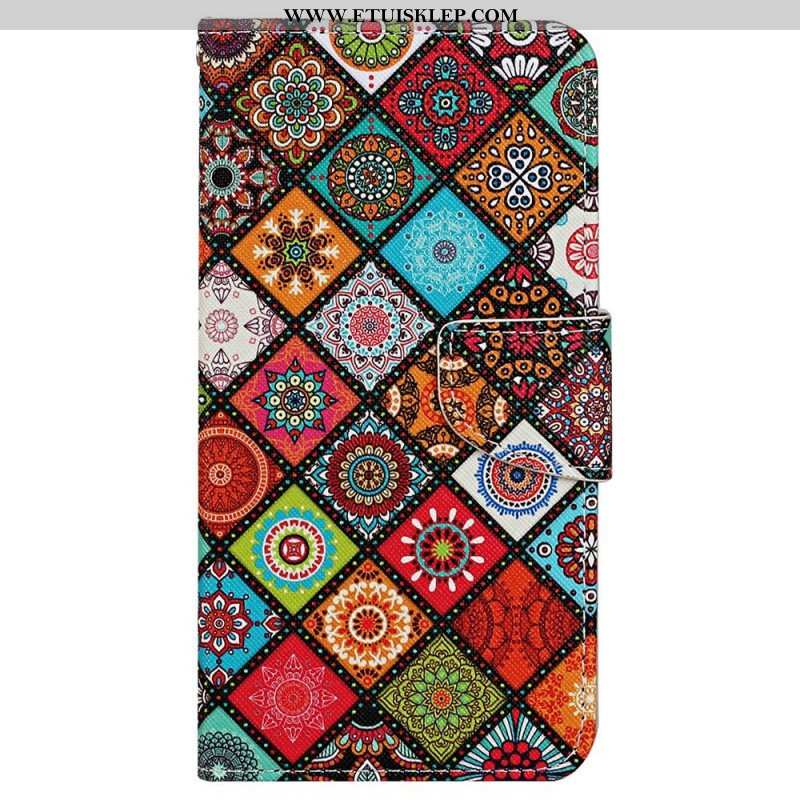 Etui Folio do Samsung Galaxy A13 Patchwork Ze Smyczą